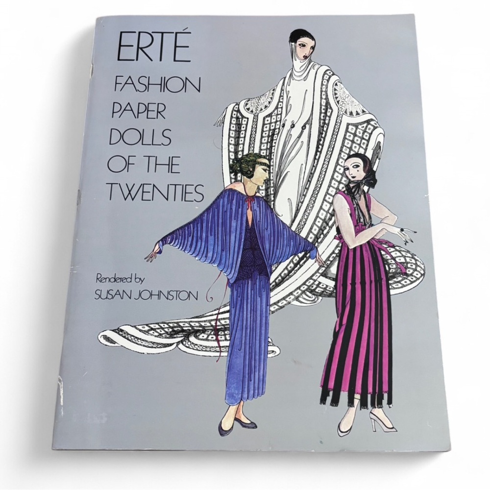 Fashion Paper Dolls of the Twenties Illustrated Book - Blue, Pink